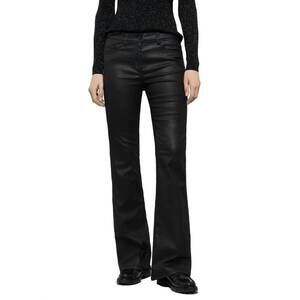 NEW LUISA CERANO leather look flared pants in black
